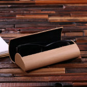 Light Brown Engraved Laminated Wooden Glasses Case (Inside)