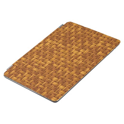 Light brown fabric pattern, wicker netting, rattan iPad air cover