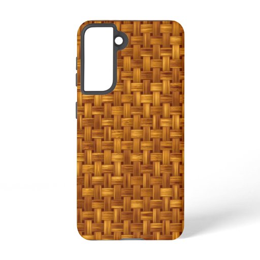Light brown fabric pattern, wicker netting, rattan samsung galaxy s21 case