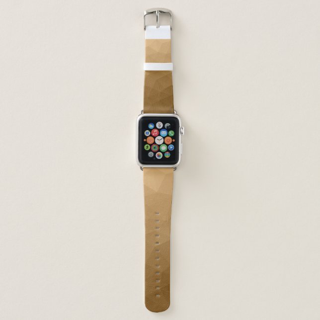 Light brown gradient geometric mesh pattern apple watch band (Front)