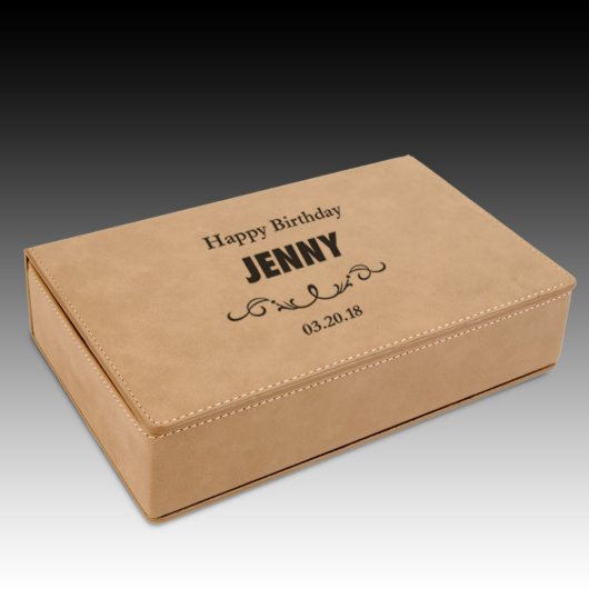 Light Brown Groomsman Leatherette Flask Gift Set (Gift Box)