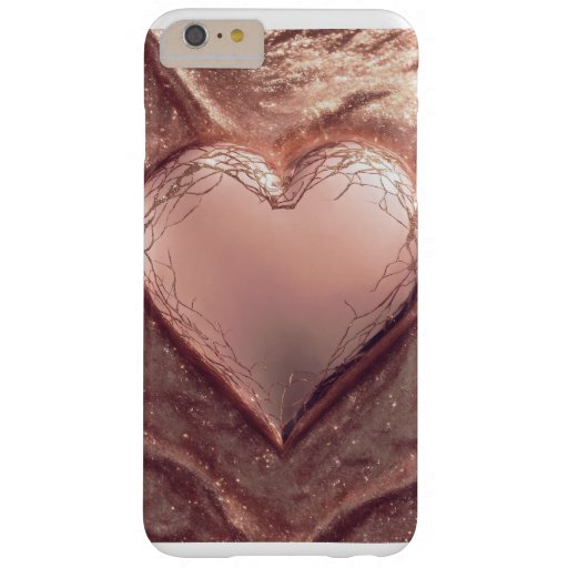 Light Brown Heart Print Phone case. Barely There iPhone 6 Plus Case