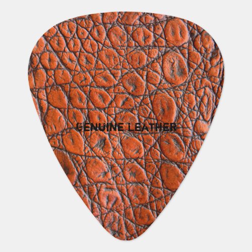 Light Brown Leather Guitar Pick
