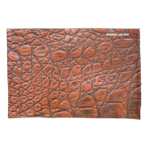 Light Brown Leather Pillow Case