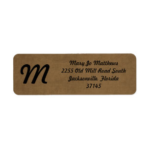 Light brown leather texture label