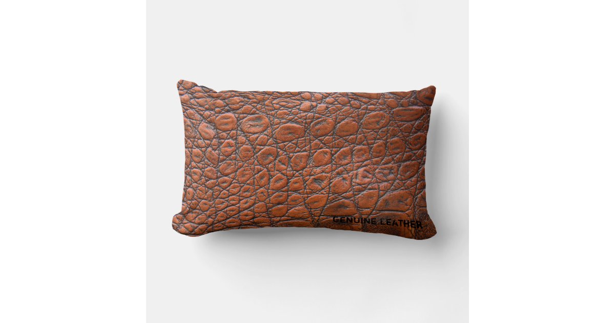 Light Brown Leather Throw Pillow Zazzle
