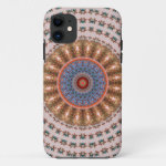 Light Brown Mandala Wheel iPhone 11 Case