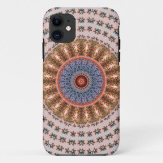 Light Brown Mandala Wheel iPhone 11 Case