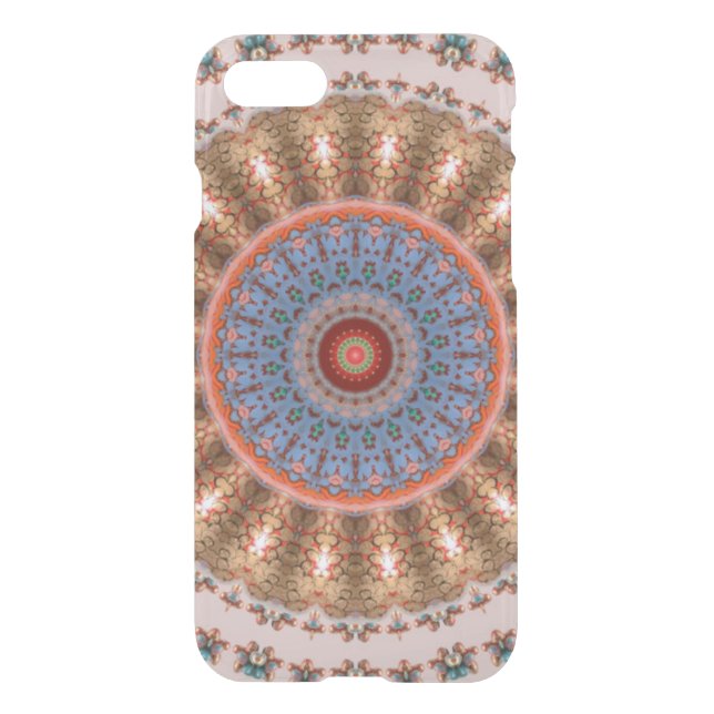 Light Brown Mandala Wheel Uncommon iPhone Case (Back)