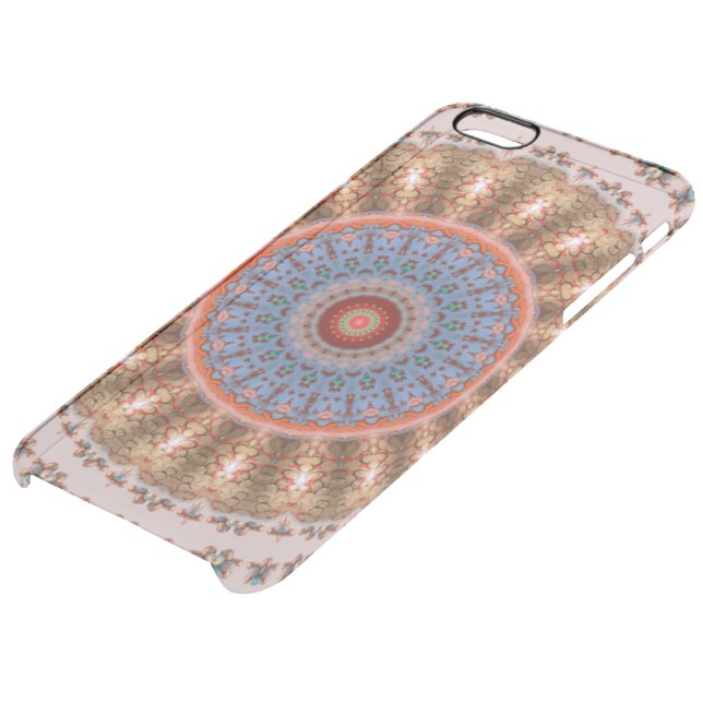 Light Brown Mandala Wheel Uncommon iPhone Case (Bottom)