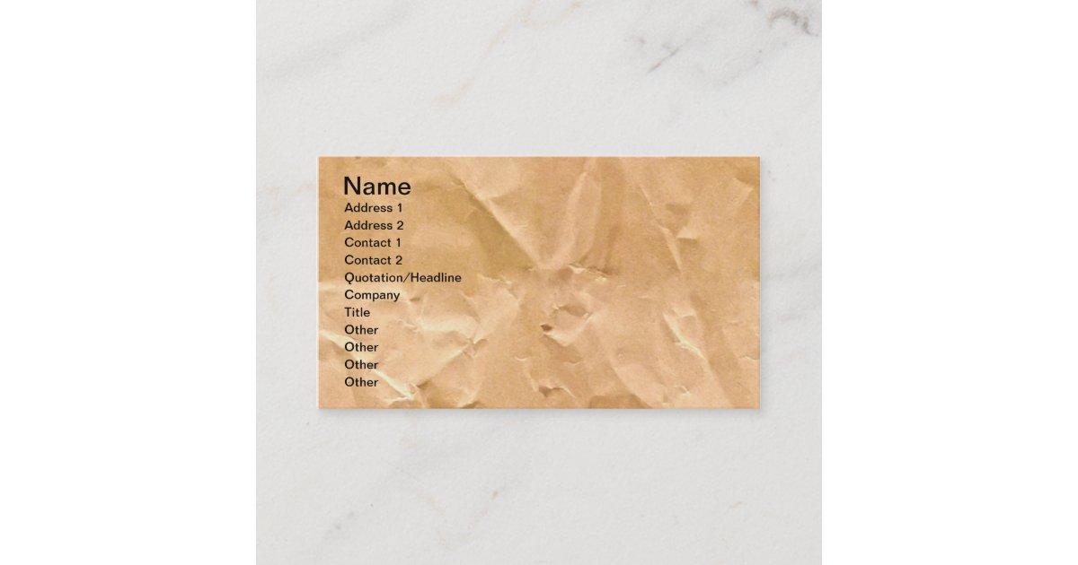 Light Brown Paper Bag Texture Background Wallpaper Business Card