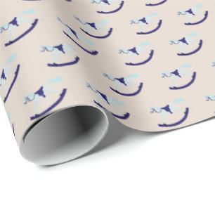 Light Brown Rocking Horse Wrapping Paper
