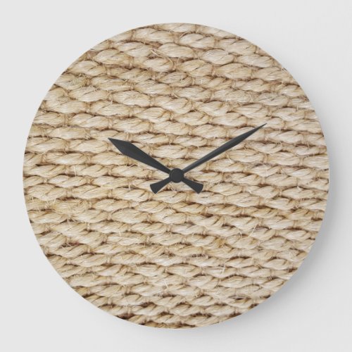 light brown rope pattern large clock
