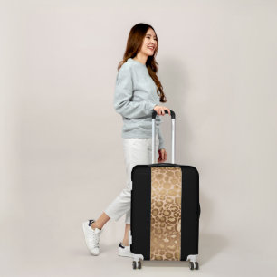 Light Brown Tiger Stripes Animal Print Safari Luggage