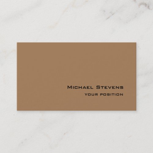 Light Brown Unique Trendy Professional Minimalist Business Card