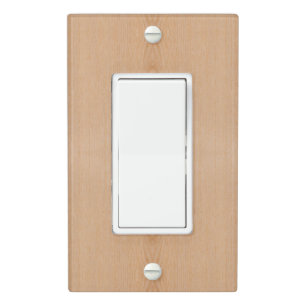Light brown wood grain light switch cover
