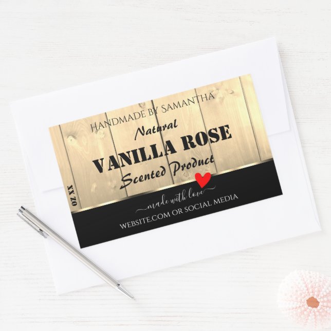 Light Brown Wooden Boards Product Packaging Labels (Envelope)