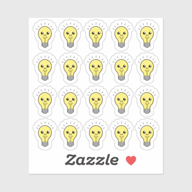 Light Bulb Bill Tracker Bright Ideas Brainstorming Sticker (Sheet)