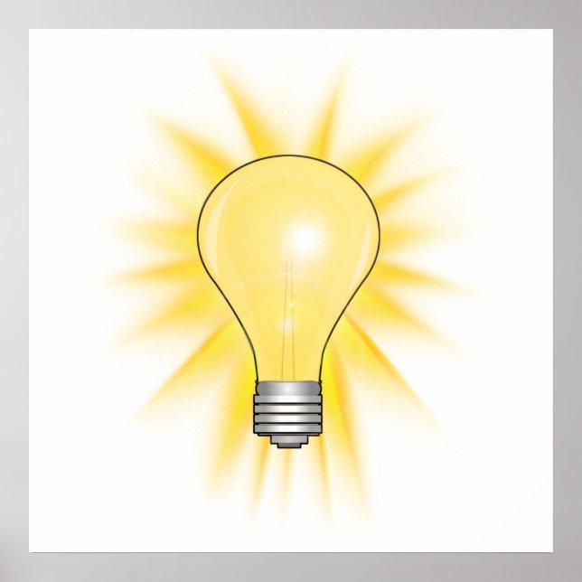 Light Bulb Bright Idea Poster (Front)