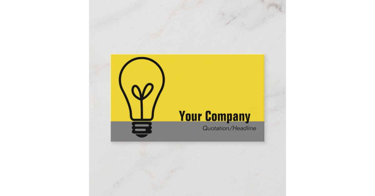 Light Bulb Business Card Zazzle
