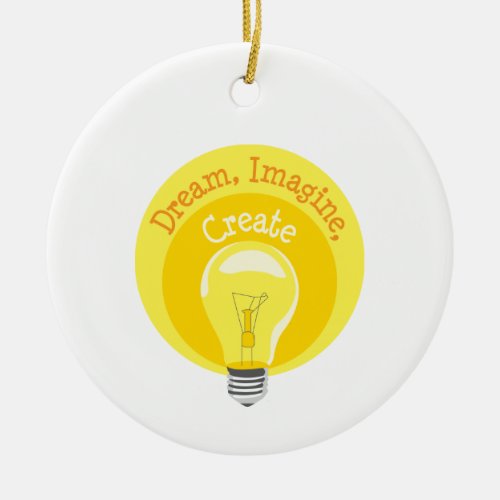 Light Bulb Ceramic Ornament