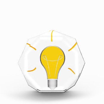 Light Bulb Creative Idea Acrylic Award by GreenOptix at Zazzle