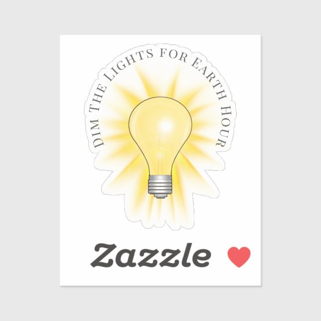 Light Bulb Dim The Lights Earth Hour  Sticker (Sheet)