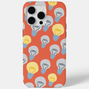 Light Bulb Illustration Bright Ideas Pattern iPhone 15 Pro Max Case