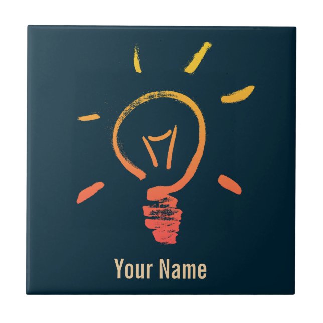 Light bulb lamp retro lightbulb smart electrician ceramic tile (Front)