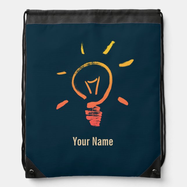 Light bulb lamp retro lightbulb smart electrician drawstring bag (Front)