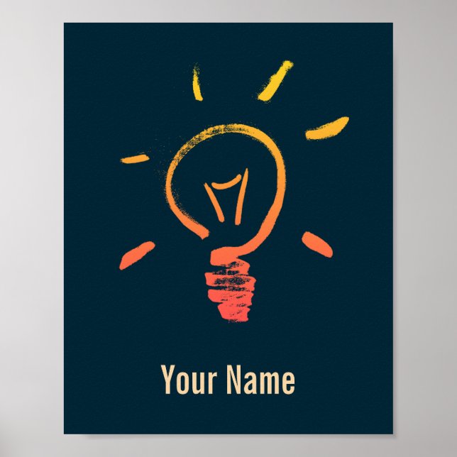 Light bulb lamp retro lightbulb smart electrician poster (Front)