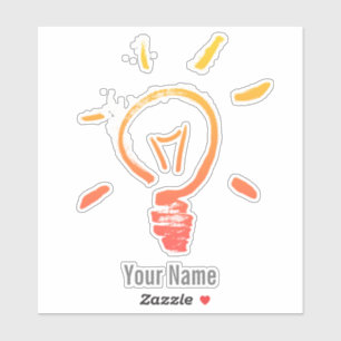 Light bulb lamp retro lightbulb smart electrician sticker