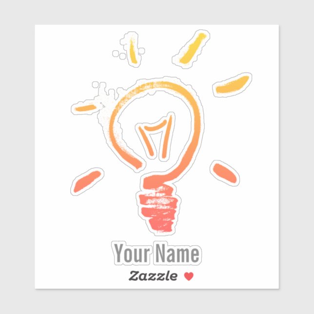 Light bulb lamp retro lightbulb smart electrician sticker (Sheet)