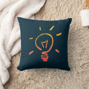 Light bulb lamp retro lightbulb smart electrician throw pillow