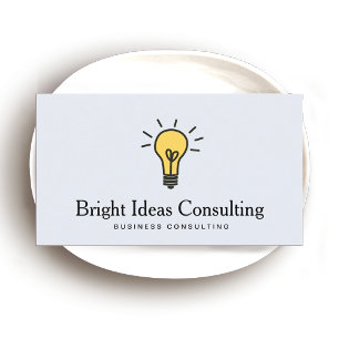 Light Bulb Logo Business Marketing Consulting Card