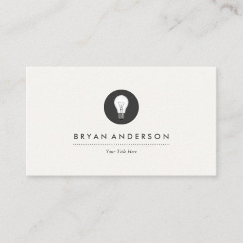 Light Bulb Logo Electrician Business Card