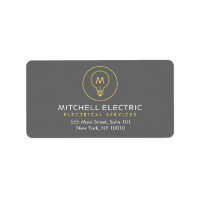 LIGHT BULB MONOGRAM LOGO for ELECTRICANS