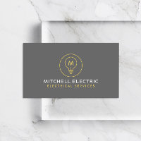LIGHT BULB MONOGRAM LOGO for ELECTRICIANS