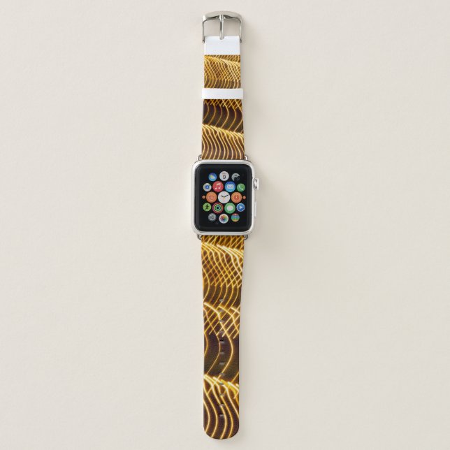 light bulb patternabstract, background, ball, blur apple watch band (Front)