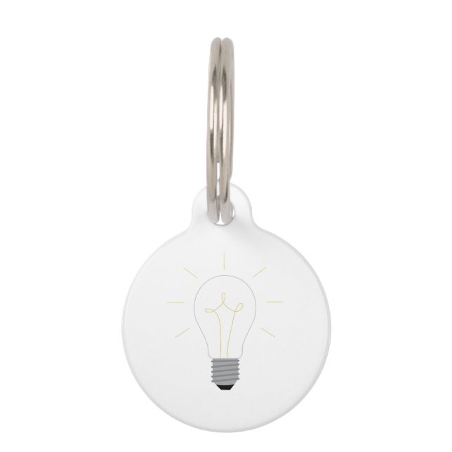 Light Bulb Pet ID Tag (Front)