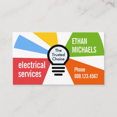 Light Bulb Powers Your Business Card