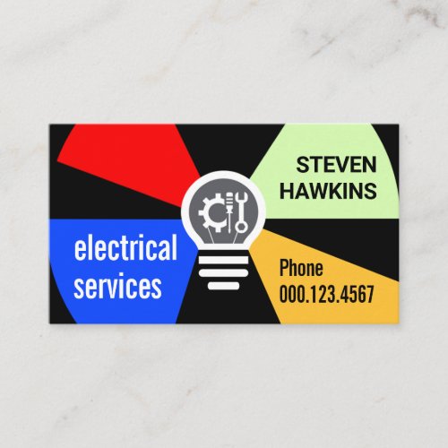 Light Bulb Powers Your Name Business Card