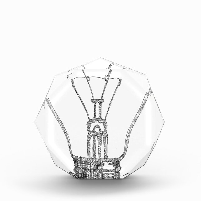Light bulb series acrylic award (Front)