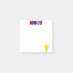 light bulb sticky notes
