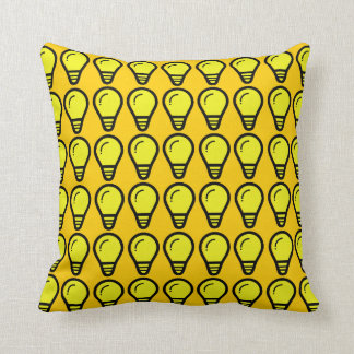 Light Bulb-Tangerine Yellow Throw Pillow