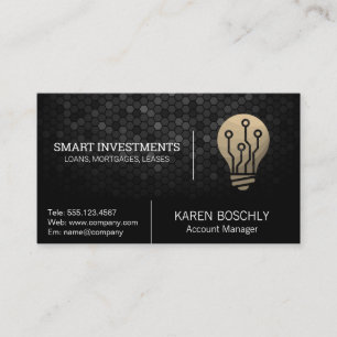 Light Bulb Tech Logo Business Card