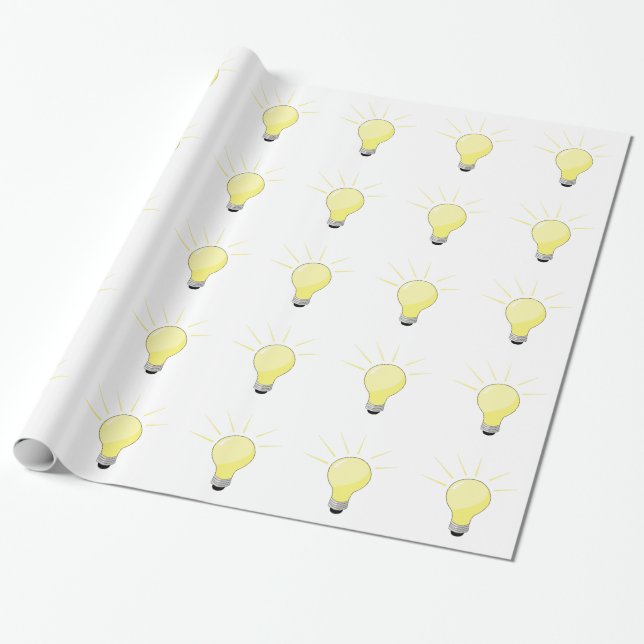 Light Bulb Wrapping Paper (Unrolled)