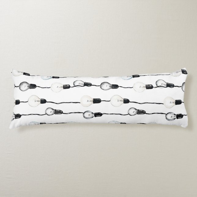 Light Bulbs Body Pillow (Front)