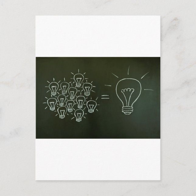 Light bulbs teamwork concept.jpg postcard (Front)