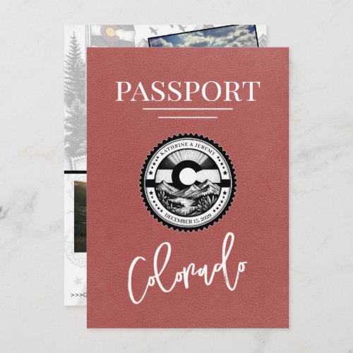 Light Burgundy Colorado Passport Save The Date